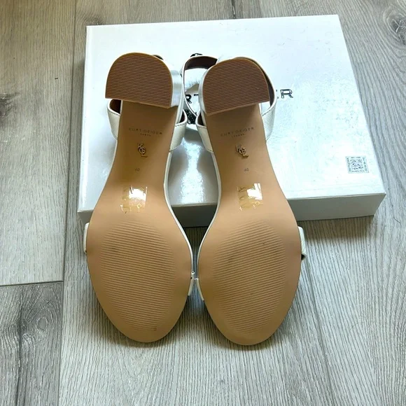 Kurt Geiger White and Brown Heels - Picture 3 of 5